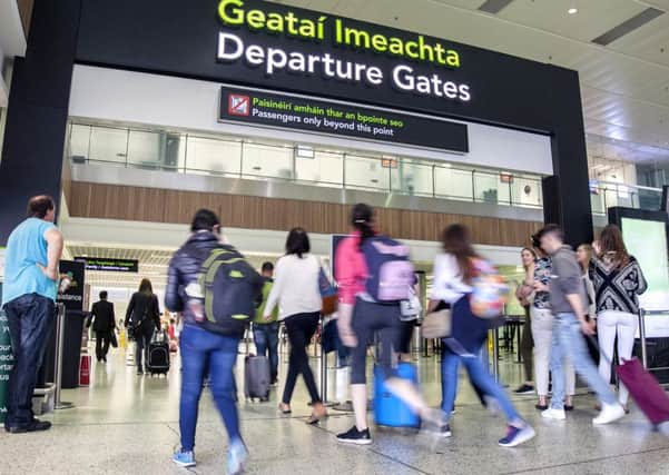 Travellers at Dublin Airport, which had 25 million passengers in 2015 and is still growing