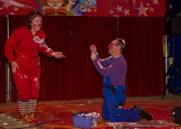 Silly Tilly gets a big surprise at the weekend as boyfriend and fellow clown Jarl pops the question in front of a packed circus audience. INNL 36-671-CON