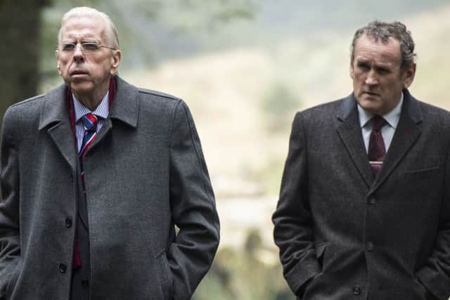 Timothy Spall as Ian Paisley and Colm Meaney as Martin McGuinness in the Journey