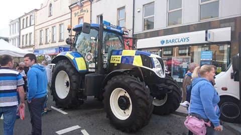 The PSNI's 'Fermanagh response vehicle' in Portadown town centre.