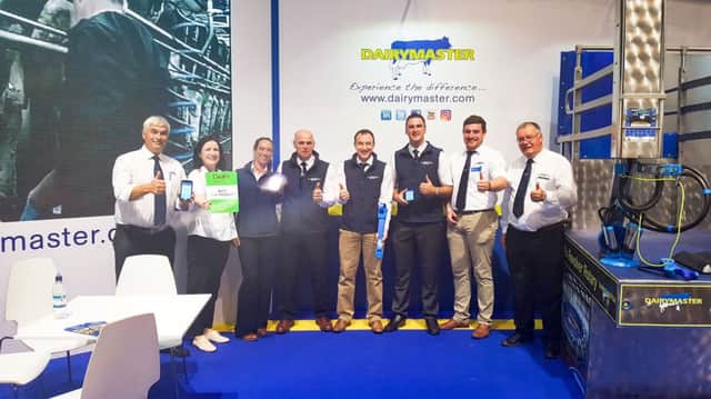 MooMonitor+ App impresses the judges and wins Best New Product at UK Dairy Day. Left to right are Ed Costerton, Lisa Herlihy, Suzanne Potter, Fergus O' Meara, Ted McGrath, Jason Houldey, Niall O' Hanlon and Hughie Williams