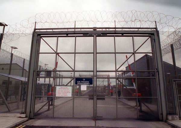 Maghaberry Prison, where prisoner Sean Lynch blinded himself, amongst other shocking self-injuries. Pacemaker Belfast
