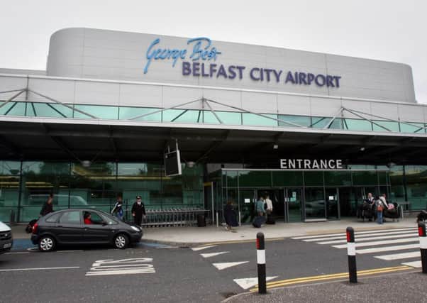 The woman was collected at Belfast City Airport