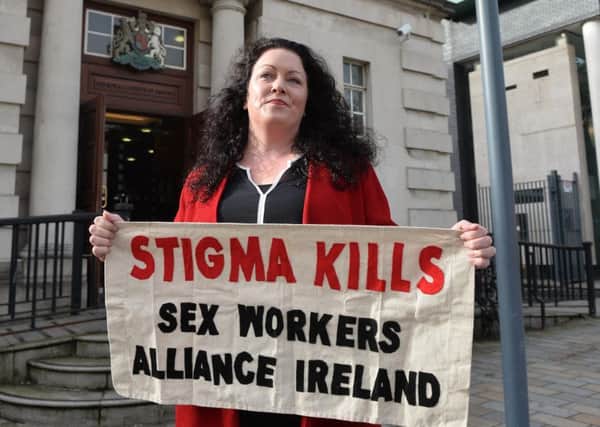 Sex Worker rights Campaigner, Laura Lee at Belfast High Court