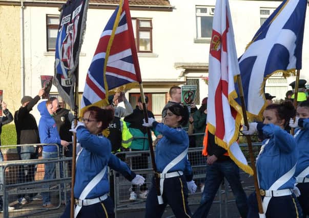 A loyalist band parade through Rasharkin, north Antrim last month. Picture: Colm Lenaghan/Pacemaker