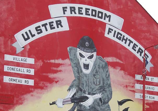 A UDA/UFF mural in the the Village area of south Belfast in 2007