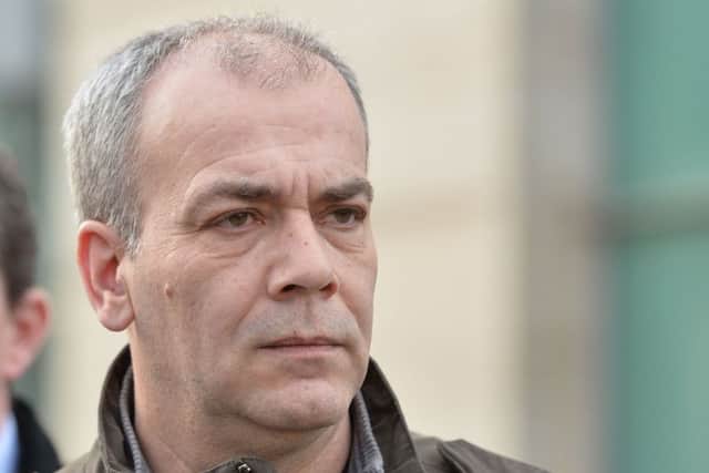 Prominent dissident republican Colin Duffy was in the audience at the launch of the new party Saoradh in Newry on Saturday.
