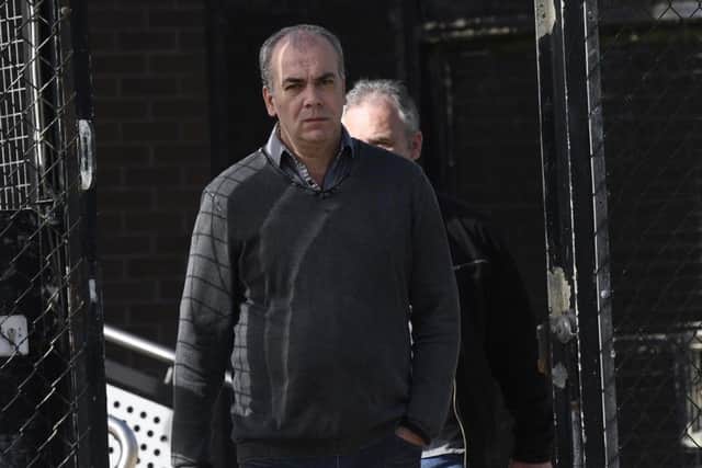 Prominent Republican Colin Duffy leaves Craigavon courthouse on Tuesday, September 27, 2016