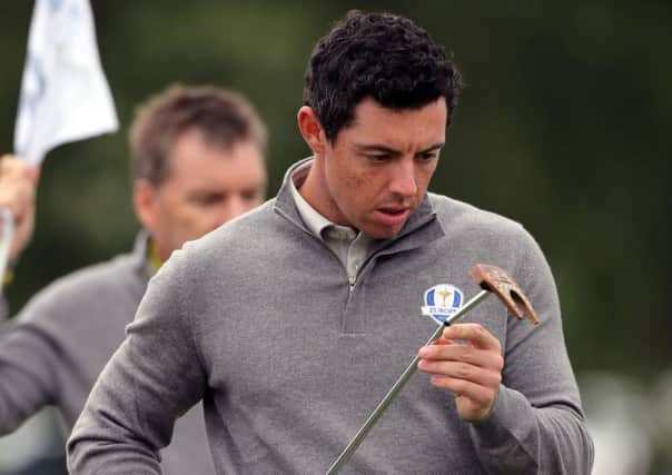 Rory McIlroy getting ready for the start of the Ryder Cup