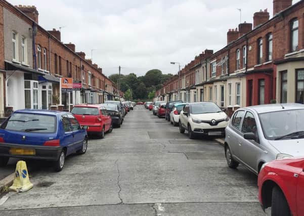 A general view of Rutland Street in Belfast, where a family have been forced to move out of their home after catching 19 rats in 24 hours. PRESS ASSOCIATION Photo. Picture date: Wednesday September 28, 2016. Michael and Paula McCann and their two young children returned from a holiday to find their terraced house infested by rodents. Photo credit: Lesley Anne McKeown/PA Wire