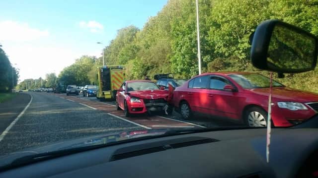 Three car collision at Gosford Forest Park near Markethill