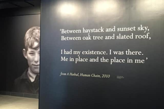Seamus Heaney, the boy, greets you as you enter
