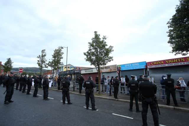 A total of 600 PSNI officers were deployed on the ground, backed by air support units