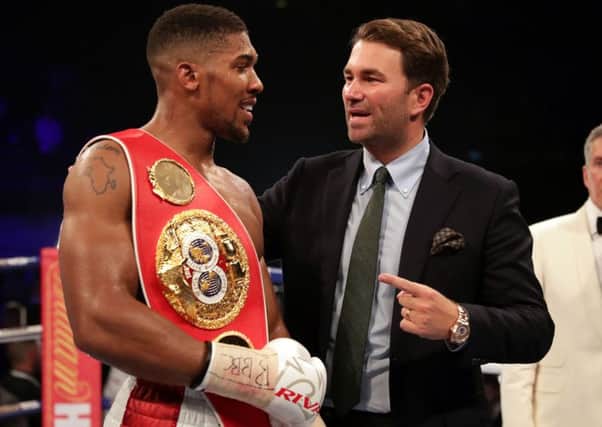 Anthony Joshua and promoter Eddie Hearn
