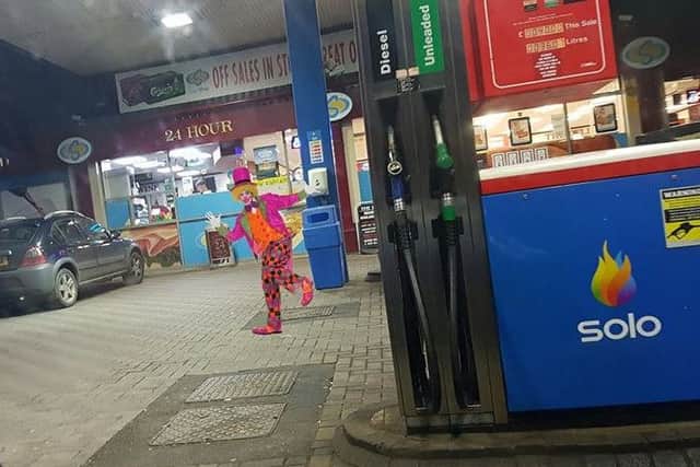 The creepy clown caught in Cookstown