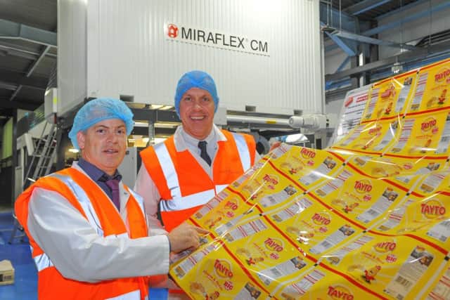 Boran-Mopack managing director Mairtin Boran pictured with John Hood of Invest NI