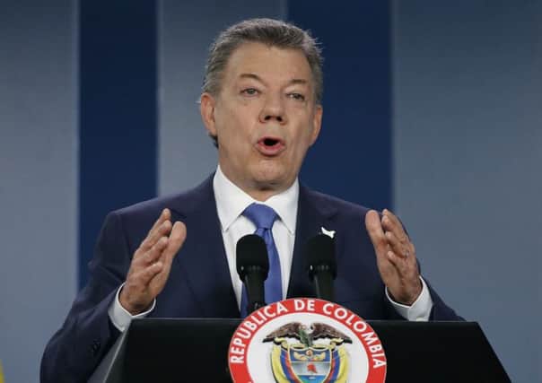 Colombia's president Juan Manuel Santos. (AP Photo/Fernando Vergara, File)