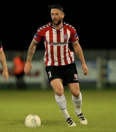 Rory Patterson's quickfire brace gave Derry a crucial win in Longford.