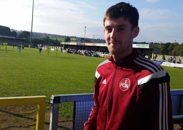 Institute FC midfielder Niall Grace was well enough to attend his clubs match against Lurgan Celtic at the weekend