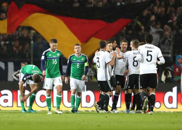 Germany's Julian Draxler celebrates scoring against Northern Ireland
