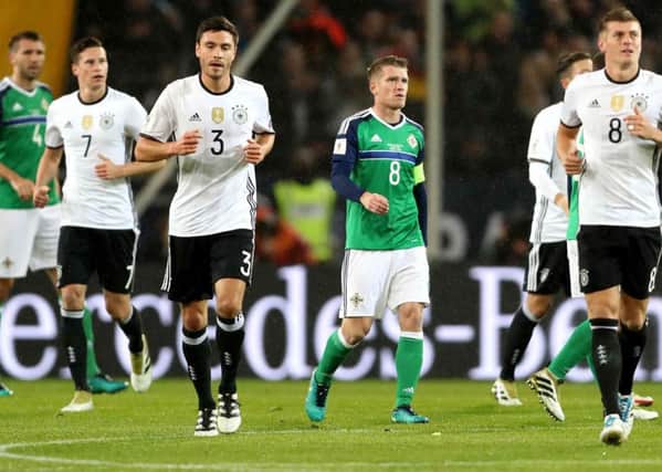 Germany's Julian Draxler scores against Northern Ireland