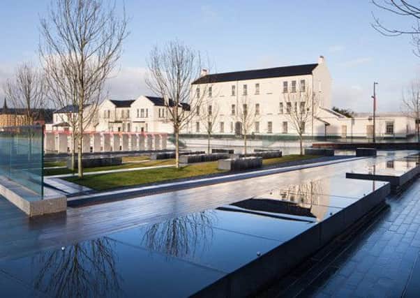 A view of the former parade grounds, now known as Ebrington Square