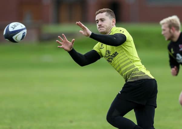 Paddy Jackson - Ulster Rugby during a training session at Pirrie Park, Belfast, Northern Ireland ahead of Ulster Rugby's Round 1 ERCC clash with Bordeaux
