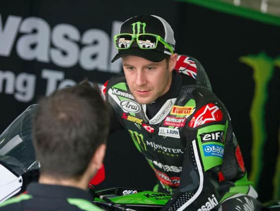 Jonathan Rea finished on the rostrum in third place in race one at Jerez in Spain.