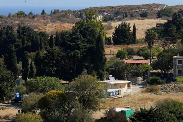 The property in Kos, Greece, where officers from South Yorkshire Police are conducting excavations in relation to Ben Needham