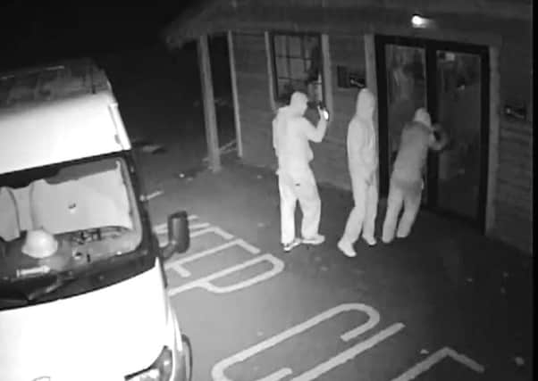 CCTV footage of the thieves breaking into We Are Vertigo on Wednesday night