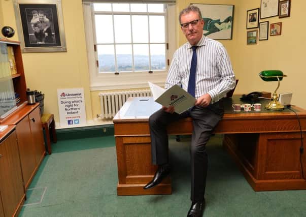 PACEMAKER BELFAST  20/10/2016
UUP Leader Mike Nesbitt at his Office in Stormont , The UUP will hols their annual party conference at the weekend .
Photo Colm Lenaghan/Pacemaker Press