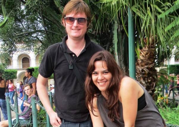 Peter McGarry with his partner Elvira Mendez in Guatemala.