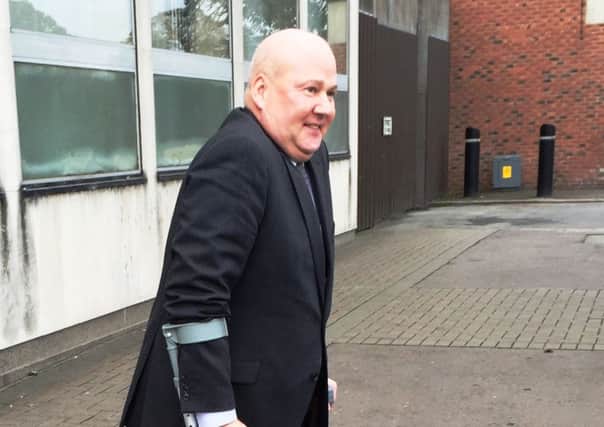 GP Dr Thomas Egerton leaving Newtownards Magistrates' Court