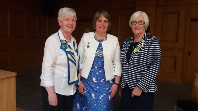 From left to right is Agnes Black, International Chairman, Elizabeth Warden, Federation Chairman and Margaret McMillan, ACWW European Area President.