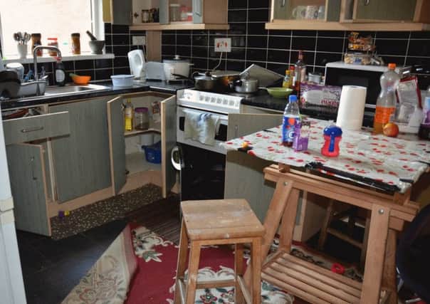 A burgled kitchen