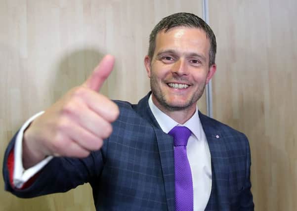 UUP MLA Robbie Butler pictured after being elected in May