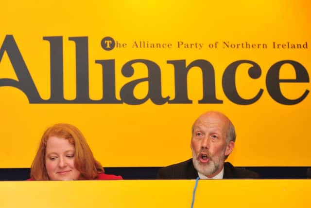 Alliance Party Leader David Ford with Deputy Leader Naomi Long in 2010