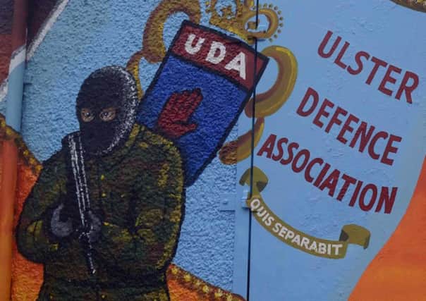 A new UDA mural in Carrickfergus in early 2015.