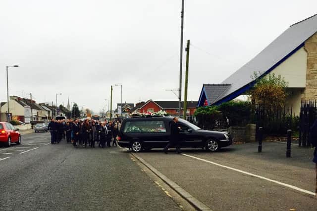 There was complete silence as Amy Reid was led to her funeral