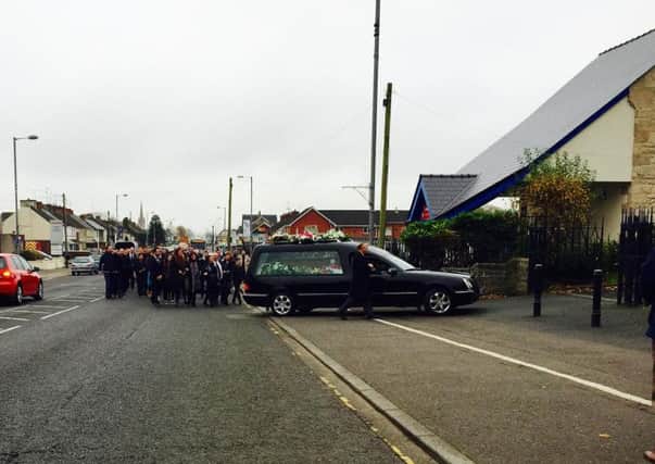 There was complete silence as Amy Reid was led to her funeral