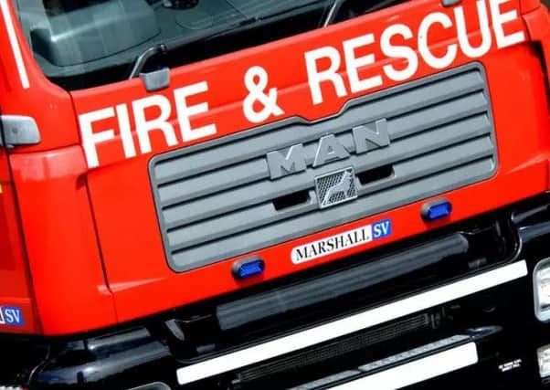 Fire crews were targeted by youths throwing fireworks