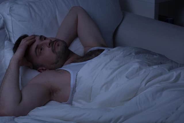 A man trying to sleep