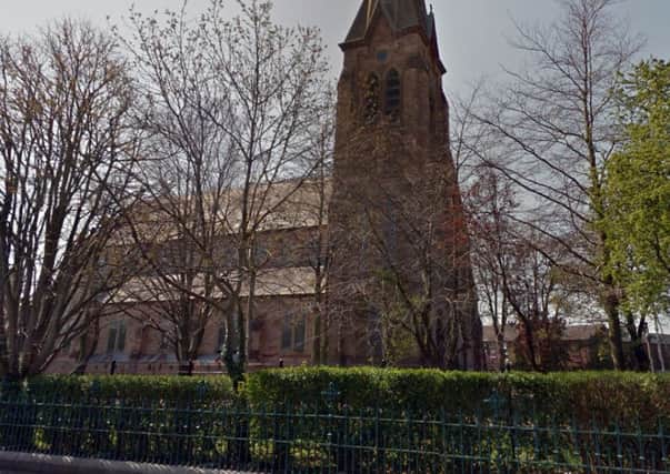 The bandsmen flouted the music restriction outside St Matthew's Church in east Belfast. Pic Google