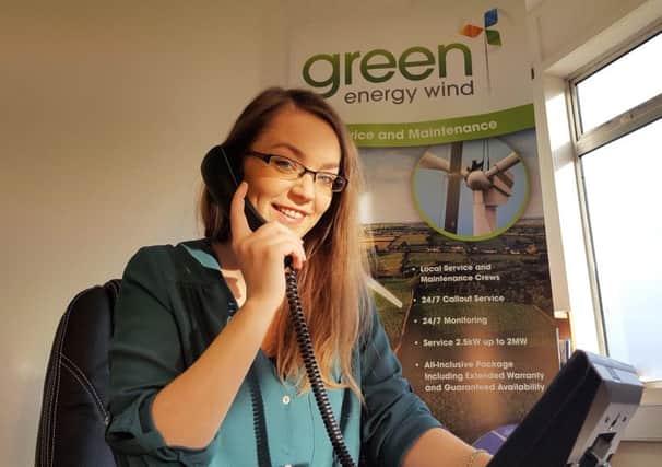 Green Energy Wind service team member Nolene Trainor.