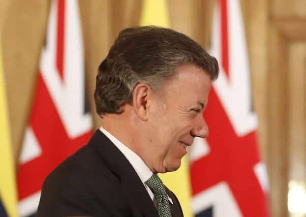 Colombia's president Juan Manuel Santos