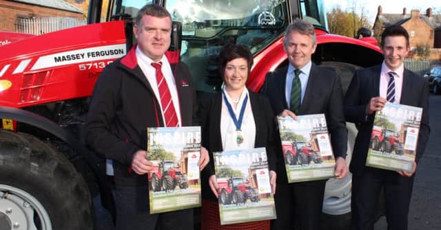 Looking forward to the YFCU's 2nd annual agri conference, taking place on Saturday January 21st 2017: left to right: Sean McAvoy, Massey Ferguson; Roberta Simmons, president YFCU; Barclay
Bell, president Ulster Farmers' Union and  Robert McConaghy, chairman
YFCU agriculture and rural affairs committee