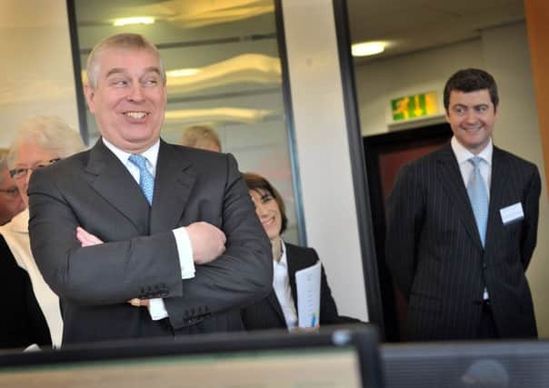 Kainos CEO Dr Brendan Mooney pictured during a visit by the Duke of York