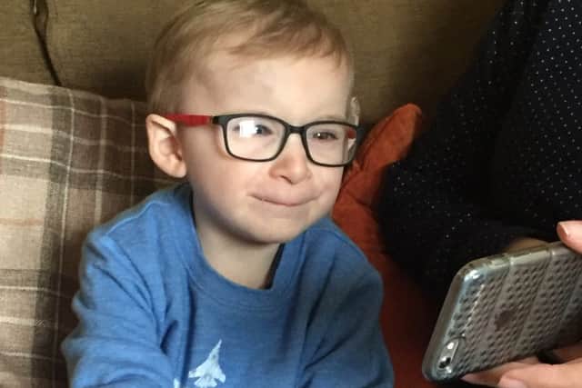 A smile from little Shane has been diagnosed with Rubenstein Taybi Syndrome