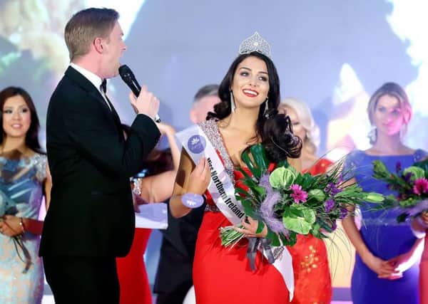 Emma Carswell wins the Miss Northern Ireland title in May.