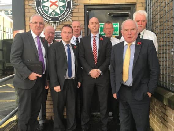 The Ulster Unionist delegation which met local police on crime in the South Armagh area